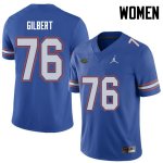 Women's Florida Gators #76 Marcus Gilbert NCAA Jordan Brand Royal Authentic Stitched College Football Jersey GJA1362LJ